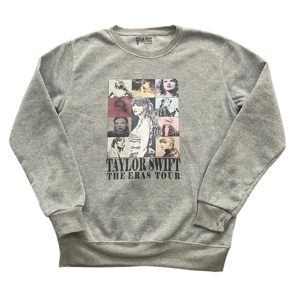 New Taylor Swift Eras Tour Womens Size M Gray  Long Sleeve Sweater